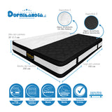 Combo Base Cama y Colchón Casata Blanco y Gris King 200 X 200 Cm Firmeza Medio Firme Doble Faz - COLCHONES | Bylmo