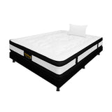 Combo Base Cama y Colchón Casata Blanco y Negro Sencillo 100 X 190 Cm Firmeza Medio Firme Doble Faz - COLCHONES | Bylmo