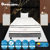 Combo Base Cama y Colchón Infinity Blanco y Gris Sencillo 100 X 190 Cm Firmeza Medio Firme Doble Faz - COLCHONES | Bylmo