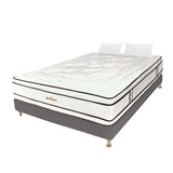 Combo Base Cama y Colchón Infinity Blanco y Gris King 200 X 200 Cm Firmeza Medio Firme Doble Faz - COLCHONES | Bylmo