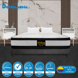 Combo Base Cama y Colchón Malta Blanco y Gris Doble 140 X 190 Cm Firmeza Firme Doble Faz - COLCHONES | Bylmo