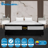 Combo Base Cama y Colchón Malta Blanco y Negro Semidoble 120 X 190 Cm Firmeza Firme Doble Faz - COLCHONES | Bylmo