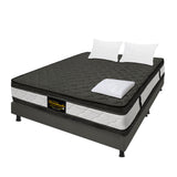 Combo Base Cama y Colchón Marshall Gris King 200 X 200 Cm Firmeza Medio Doble Faz - COLCHONES | Bylmo