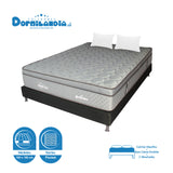 Combo Base Cama y Colchón Maxiflex Gris y Negro Queen 160 X 190 Cm Firmeza Suave - COLCHONES | Bylmo