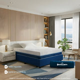 Combo Base Cama y Colchón Multisleep Blanco y Azul Sencillo 100 X 190 Cm Firmeza Medio Doble Faz - COLCHONES | Bylmo