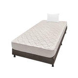 Combo Base Cama y Colchón Multisleep Blanco y Cafe Sencillo 100 X 190 Cm Firmeza Medio Doble Faz - COLCHONES | Bylmo