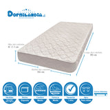 Combo Base Cama y Colchón Multisleep Blanco y Cafe Sencillo 100 X 190 Cm Firmeza Medio Doble Faz - COLCHONES | Bylmo