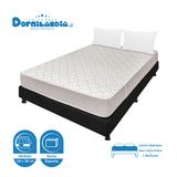 Combo Base Cama y Colchón Multisleep Blanco y Negro Doble 140 X 190 Cm Firmeza Medio Doble Faz - COLCHONES | Bylmo