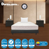 Combo Base Cama y Colchón Multisleep Blanco y Gris Sencillo 100 X 190 Cm Firmeza Medio Doble Faz - COLCHONES | Bylmo