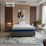 Combo Base Cama y Colchón Multisleep Blanco y Gris Sencillo 100 X 190 Cm Firmeza Medio Doble Faz - COLCHONES | Bylmo