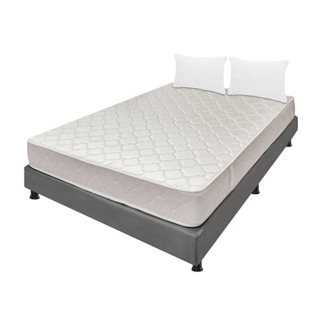 Combo Base Cama y Colchón Multisleep Blanco y Gris Semidoble 120 X 190 Cm Firmeza Medio Doble Faz - COLCHONES | Bylmo