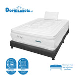 Combo Base Cama y Colchón Super Dream Blanco y Gris Sencillo 100 X 190 Cm Firmeza Firme Doble Faz - COLCHONES | Bylmo