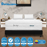 Combo Base Cama y Colchón Super Dream Blanco y Negro Queen 160 X 190 Cm Firmeza Firme Doble Faz - COLCHONES | Bylmo