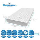 Combo Base Cama y Colchón Ultraflex Blanco y Azul Sencillo 100 X 190 Cm Firmeza Firme Doble Faz - COLCHONES | Bylmo