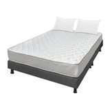 Combo Base Cama y Colchón Ultraflex Blanco y Gris King 200 X 200 Cm Firmeza Firme Doble Faz - COLCHONES | Bylmo