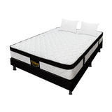 Combo Base Cama y Colchón Versalles Blanco y Negro Semidoble 120 X 190 Cm Firmeza Medio - COLCHONES | Bylmo