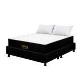 Combo Base Cama y Colchón Versalles Blanco y Negro King 200 X 200 Cm Firmeza Medio - COLCHONES | Bylmo