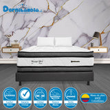 Combo Base Cama y Colchón Wonderful Blanco y Gris Semidoble 120 X 190 Cm Firmeza Medio Doble Faz - COLCHONES | Bylmo