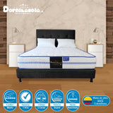 Combo Colchón Caribe Blanco y Negro Semidoble 120 X 190 Cm Firmeza Suave Doble Faz Con Cabecero y Base Cama - COLCHONES | Bylmo