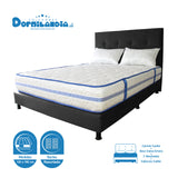 Combo Colchón Caribe Blanco y Negro Semidoble 120 X 190 Cm Firmeza Suave Doble Faz Con Cabecero y Base Cama - COLCHONES | Bylmo
