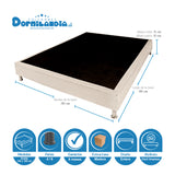 Combo Colchón Infinity Blanco y Arena Doble 140 X 190 Cm Firmeza Medio Firme Doble Faz Con Cabecero y Base Cama - COLCHONES | Bylmo
