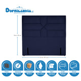 Combo Colchón Infinity Blanco y Azul Doble 140 X 190 Cm Firmeza Medio Firme Doble Faz Con Cabecero y Base Cama - COLCHONES | Bylmo
