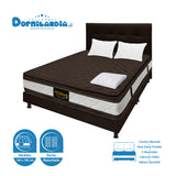 Combo Colchón Marshall Cafe Doble 140 X 190 Cm Firmeza Medio Doble Faz Con Cabecero y Base Cama - COLCHONES | Bylmo