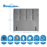 Combo Colchón Maxiflex Gris Queen 160 X 190 Cm Firmeza Suave Con Cabecero y Base Cama - COLCHONES | Bylmo