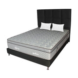 Combo Colchón Maxiflex Gris y Negro Doble 140 X 190 Cm Firmeza Suave Con Cabecero y Base Cama - COLCHONES | Bylmo