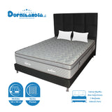 Combo Colchón Maxiflex Gris y Negro Doble 140 X 190 Cm Firmeza Suave Con Cabecero y Base Cama - COLCHONES | Bylmo