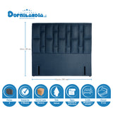 Combo Colchón Supra Azul King 200 X 200 Cm Firmeza Medio Doble Faz Con Cabecero y Base Cama - COLCHONES | Bylmo
