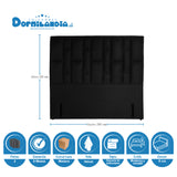 Combo Colchón Supra Negro King 200 X 200 Cm Firmeza Medio Doble Faz Con Cabecero y Base Cama - COLCHONES | Bylmo