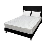 Combo Colchón Ultraflex Blanco y Negro Semidoble 120 X 190 Cm Firmeza Firme Doble Faz Con Cabecero y Base Cama - COLCHONES | Bylmo