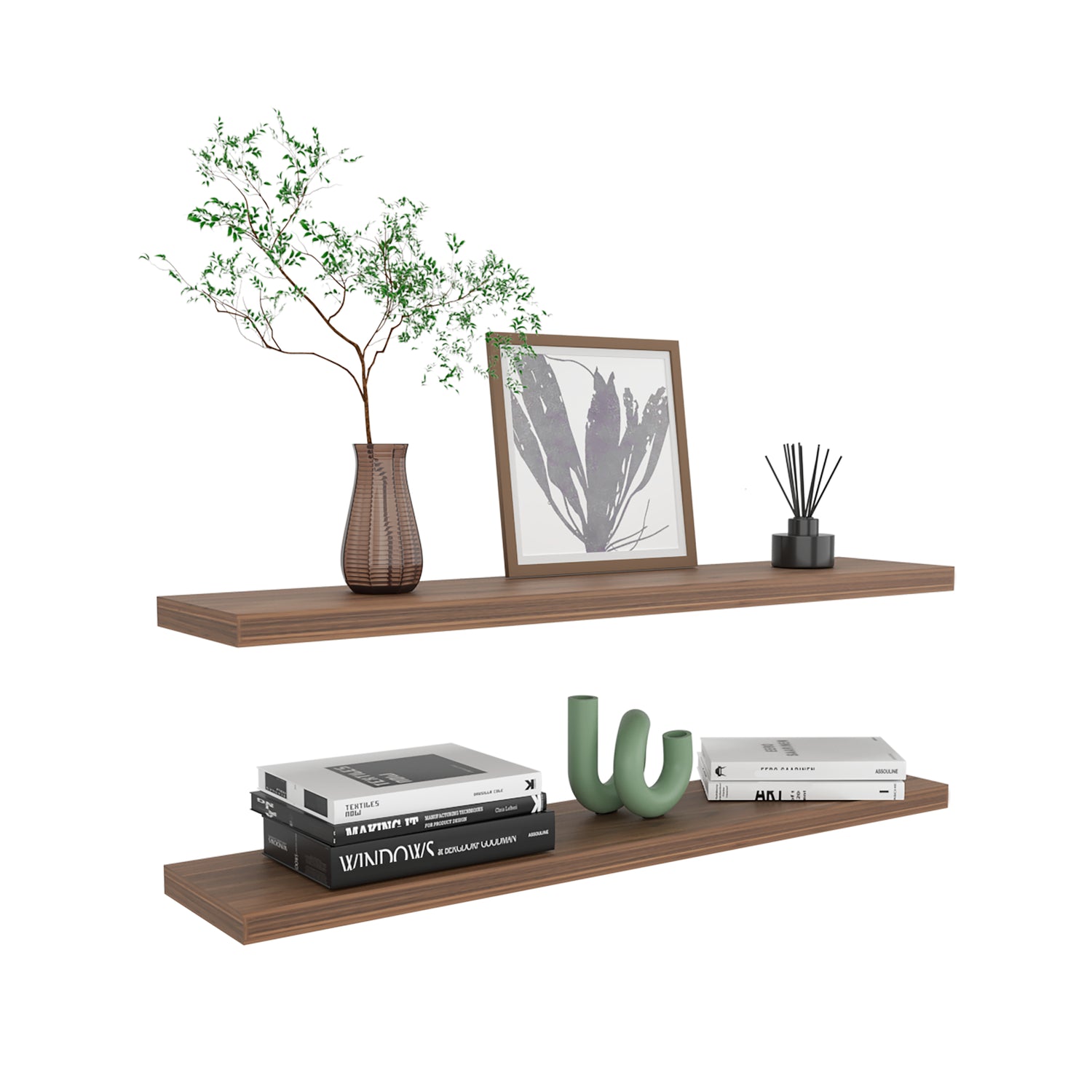 Set de 2 Repisas Gales 120x3.8cm Rectangular Minimalista - REPISAS | Bylmo