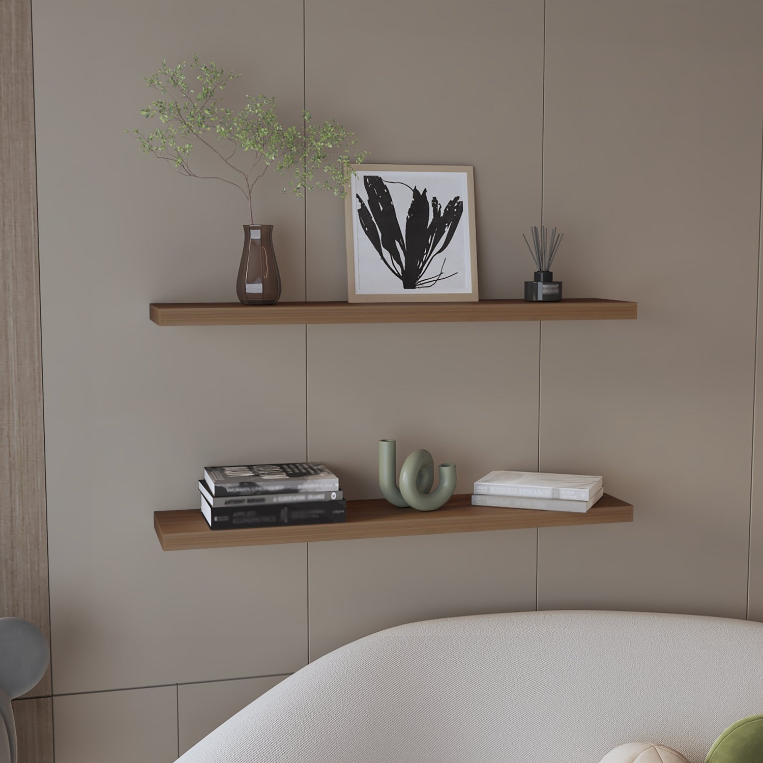 Set de 2 Repisas Gales 120x3.8cm Rectangular Minimalista - REPISAS | Bylmo