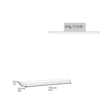 Set de 2 Repisas Gales 120x3.8cm Rectangular Minimalista - REPISAS | Bylmo