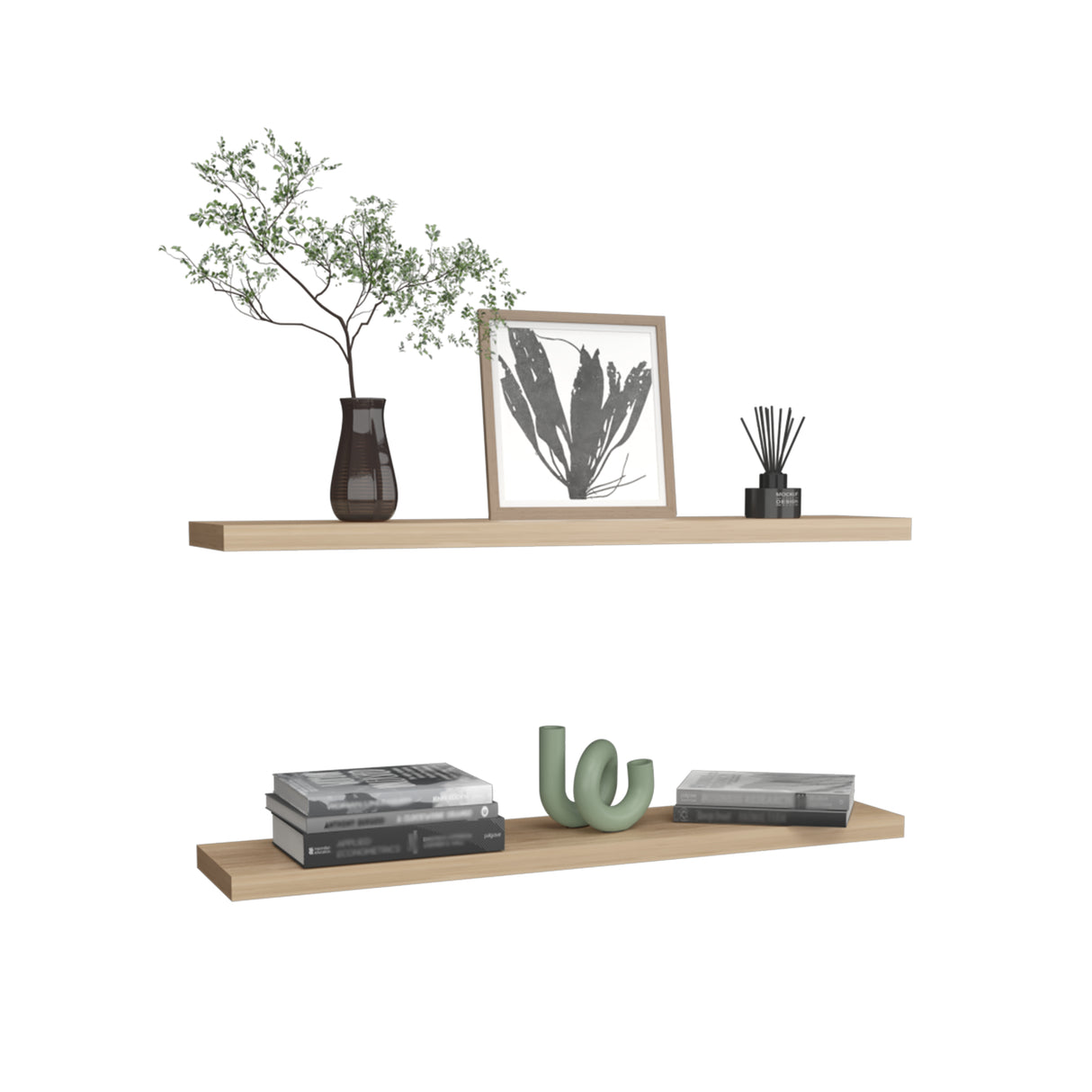 Set de 2 Repisas Rovere 120x3.8cm Rectangular Minimalista - REPISAS | Bylmo