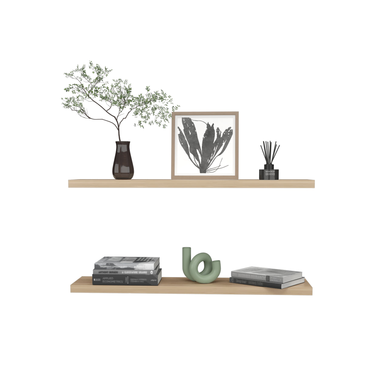Set de 2 Repisas Rovere 120x3.8cm Rectangular Minimalista - REPISAS | Bylmo