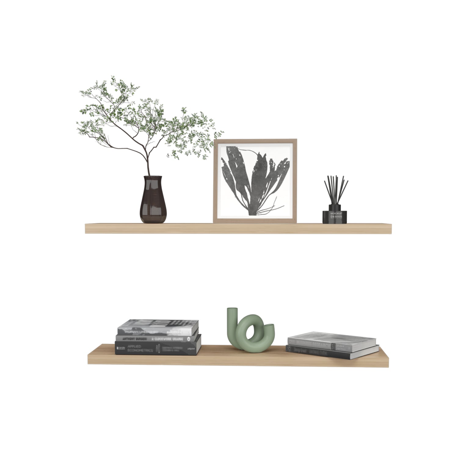 Set de 2 Repisas Rovere 120x3.8cm Rectangular Minimalista - REPISAS | Bylmo