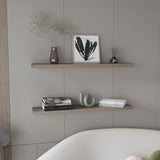Set de 2 Repisas Taupe 120x3.8cm Rectangular Minimalista - REPISAS | Bylmo
