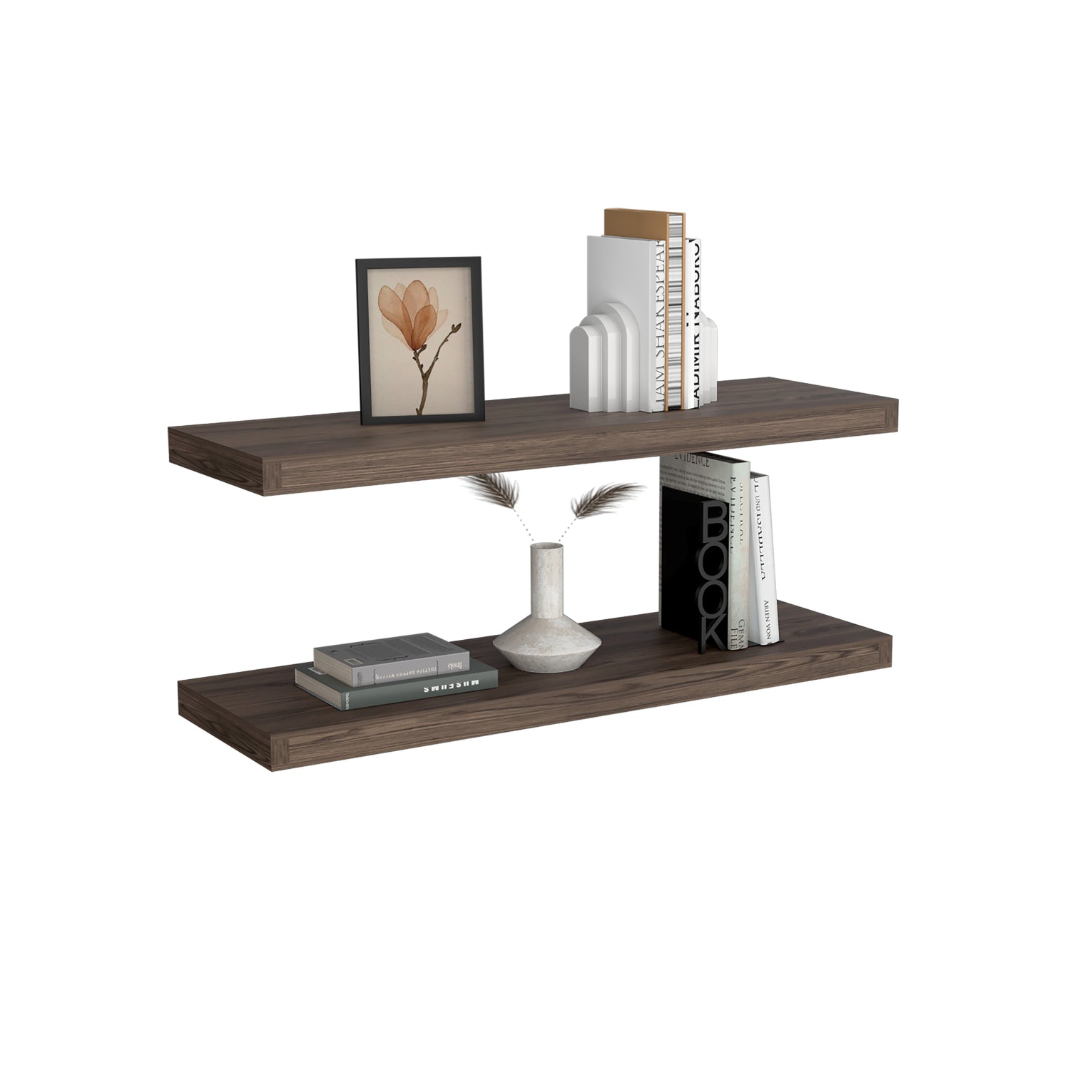 Set de 2 Repisas Coñac 80x3.8cm Rectangular Minimalista - REPISAS | Bylmo