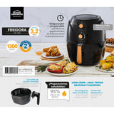 Freidora de Aire Negro y Cobre 31x34cm De 3.2 Litros Con Dos Funciones Preconfiguradas - FREIDORAS DE AIRE | Bylmo