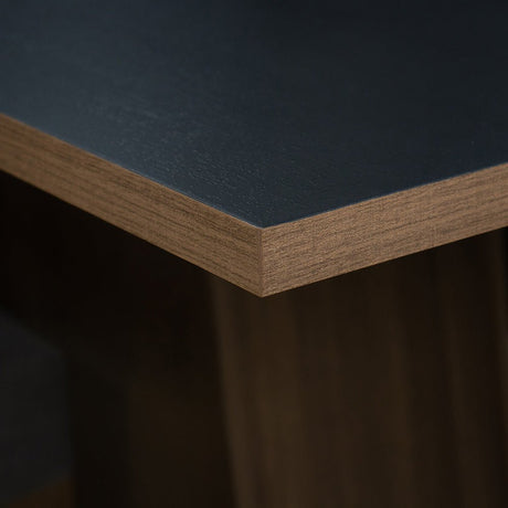 Combo Comedor y Sillas Renata Marron y Negro Oxford 160x79cm Cuadrado de Seis Puestos con Seis Sillas - COMEDORES | Bylmo