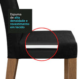 Combo Comedor y Sillas Renata Marron y Negro Oxford 160x79cm Cuadrado de Seis Puestos con Seis Sillas - COMEDORES | Bylmo