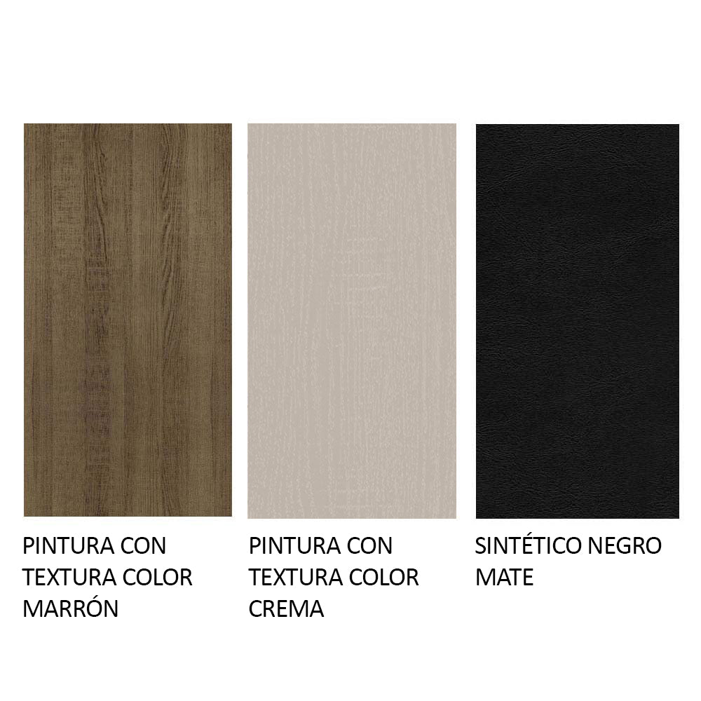Combo Comedor y Sillas Samara Marron con Crema y Negro 90x78cm Cuadrado de Cuatro Puestos con Cuatro Sillas - COMEDORES | Bylmo