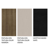 Combo Comedor y Sillas Samara Marron con Crema y Negro 90x78cm Cuadrado de Cuatro Puestos con Cuatro Sillas - COMEDORES | Bylmo