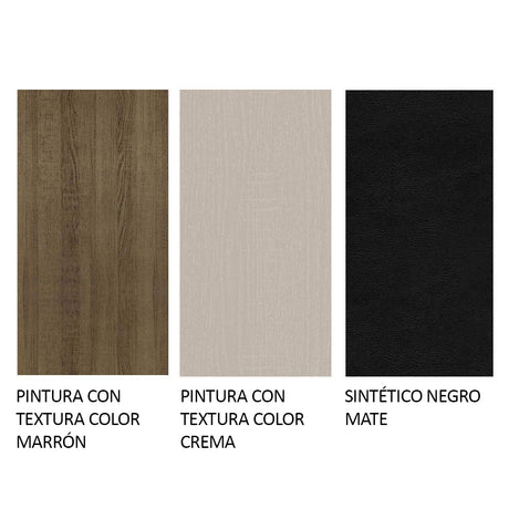 Combo Comedor y Sillas Samara Marron con Crema y Negro 90x78cm Cuadrado de Cuatro Puestos con Cuatro Sillas - COMEDORES | Bylmo