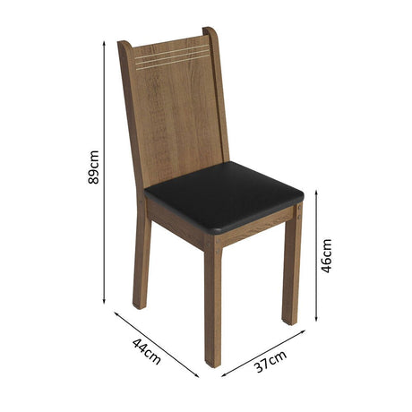 Combo Comedor y Sillas Samara Marron y Gris 90x78cm Cuadrado de Cuatro Puestos con Cuatro Sillas - COMEDORES | Bylmo