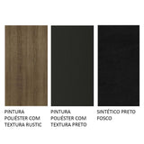 Combo Comedor y Sillas Samara Marron y Negro 90x78cm Cuadrado de Cuatro Puestos con Cuatro Sillas - COMEDORES | Bylmo