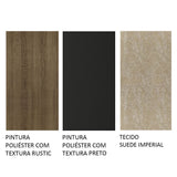 Combo Comedor y Sillas Stéfani Marron y Negro 160x80cm Cuadrado de Seis Puestos con Seis Sillas - COMEDORES | Bylmo